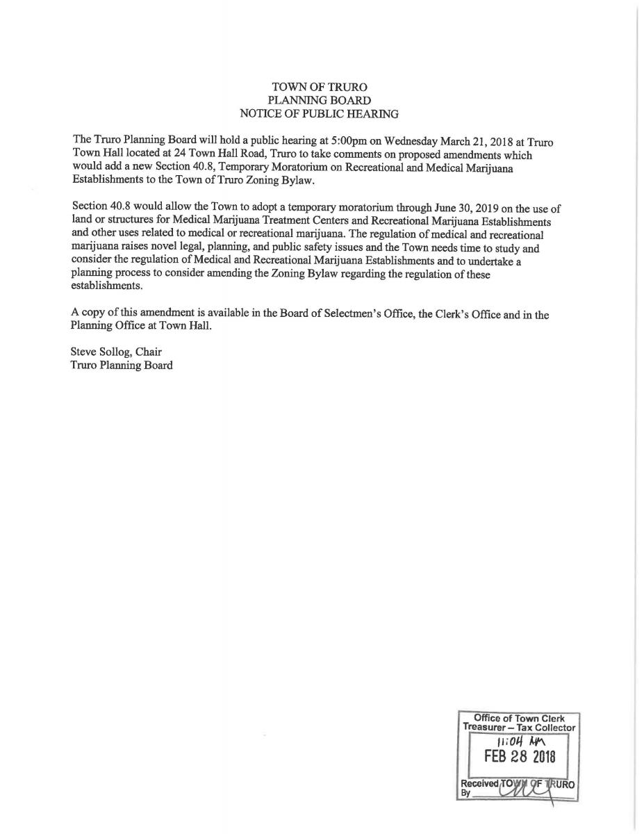 Planning Board Hearing Notice 