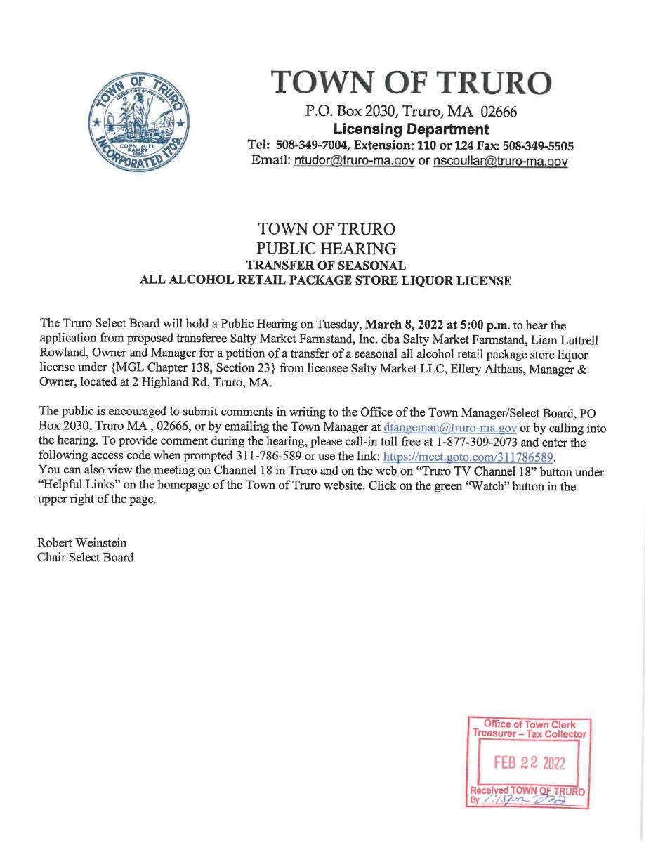 Public Hearing Notice 