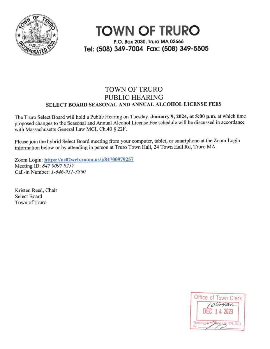 Public Hearing Notice 