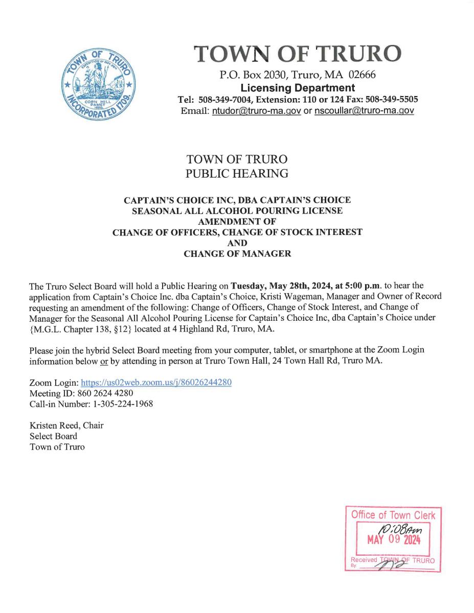 Public Hearing Notice 